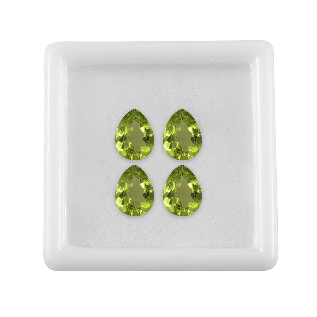 Peridot Pear Shape Gemstones 6.02 Ct