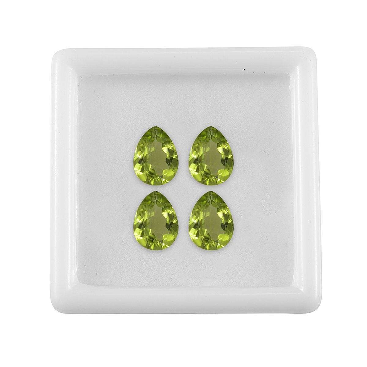 Set of 4 A Peridot Loose Gemstones in Pear Shape (9x7mm) 6.02 ct. 8025931 3
