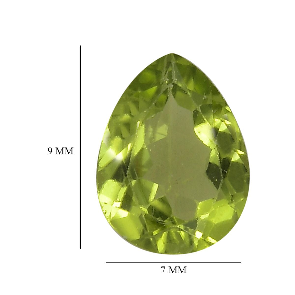 Set of 4 A Peridot Loose Gemstones in Pear Shape (9x7mm) 6.02 ct. 8025931 4