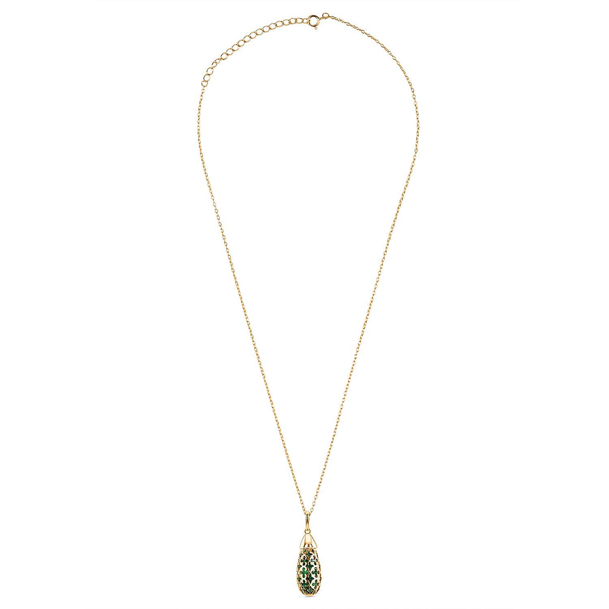 Peridot Pendant with Chain (Size - 16-2 Ext) with Spring Ring Clasp in Yellow Gold Plated Sterling Silver 5.00 Ct. 8180778 3