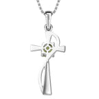 Natural Hebei Peridot Pendant with Chain (Size 20) in Platinum Overlay Sterling Silver