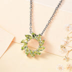 Natural Hebei Peridot Floral Pendant with Chain (Size 20) in Platinum Overlay Sterling Silver 2.00 Ct
