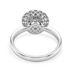 Peridot Ring in Rhodium Overlay Sterling Silver 2.32 Ct.