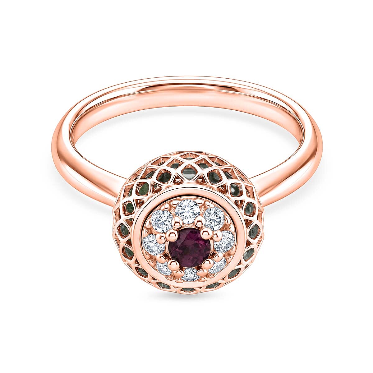 Peridot Ring in Rose Gold Plated Sterling Silver 2.32 Ct. 8180282 0