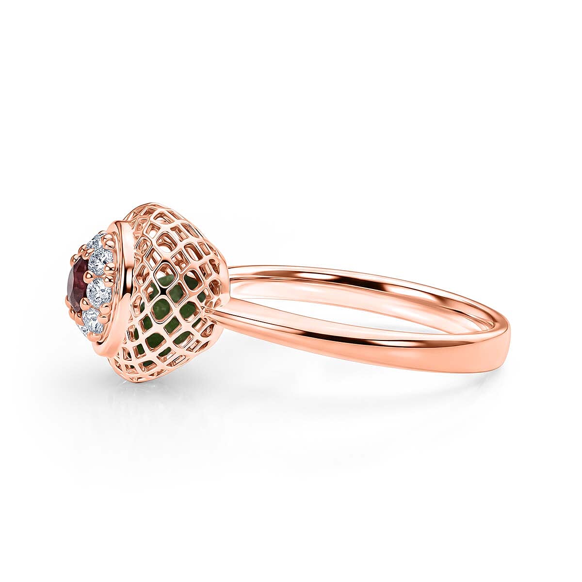 Peridot Ring in Rose Gold Plated Sterling Silver 2.32 Ct. 8180282 2