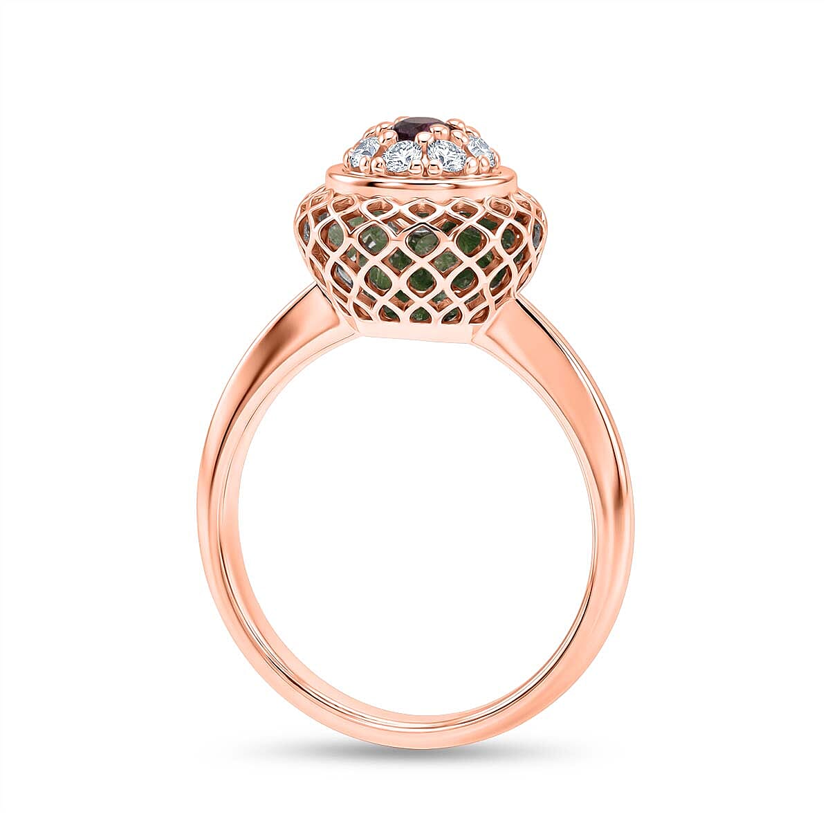 Peridot Ring in Rose Gold Plated Sterling Silver 2.32 Ct. 8180282 4