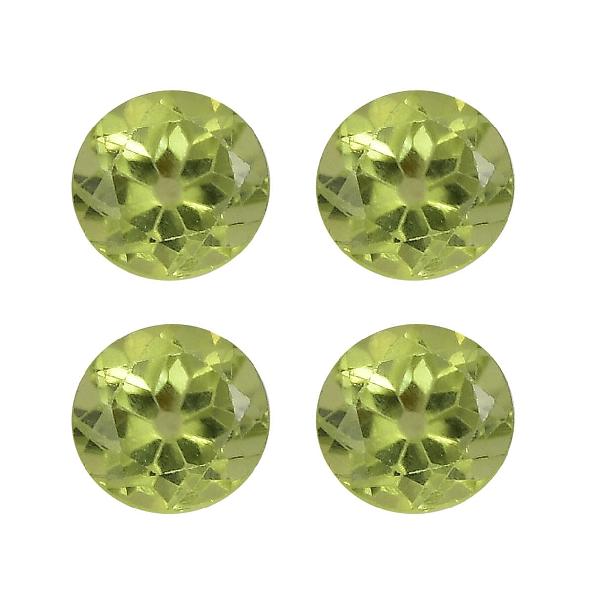 Set of 4 A Peridot Loose Gemstones in Round Shape (5mm) 1.77 ct. 8025918 0