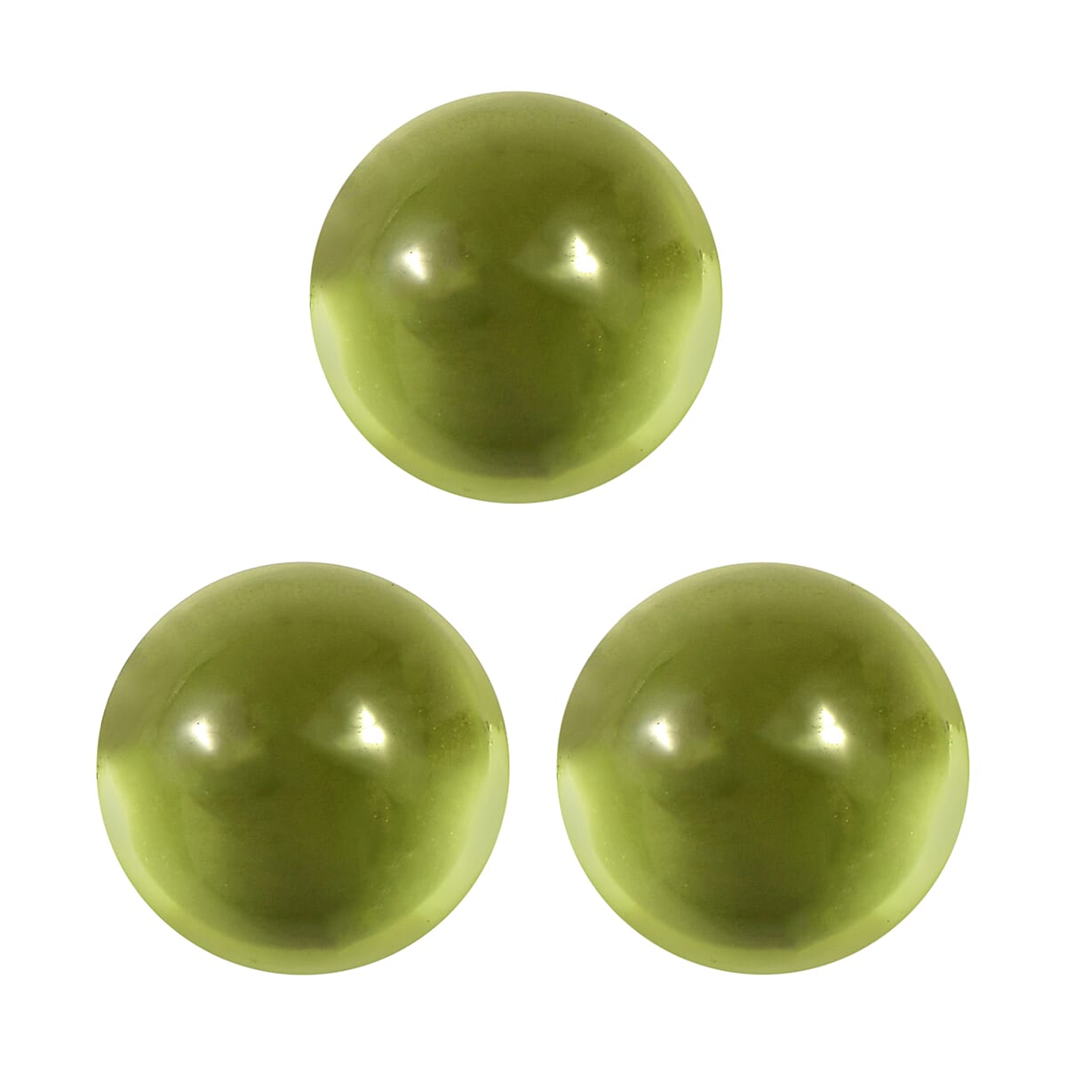 Set of 3 Peridot Loose Gemstones in Round Shape 1.92 Ct. (5 mm) 8068410 0