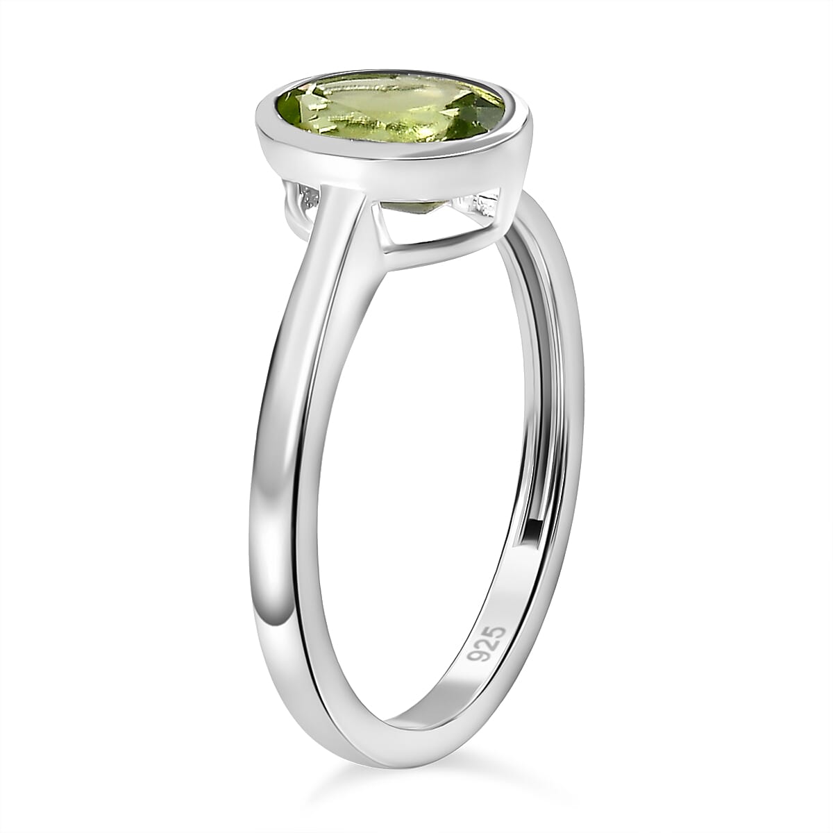 Peridot Solitaire Ring Sterling Silver 1.43 Ct 7796864 4