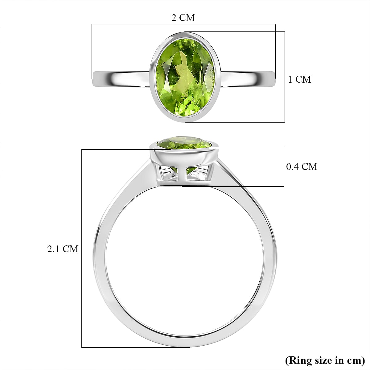 Peridot Solitaire Ring Sterling Silver 1.43 Ct 7796864 6