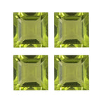 Peridot Square Shape Gemstones 3.65 Ct