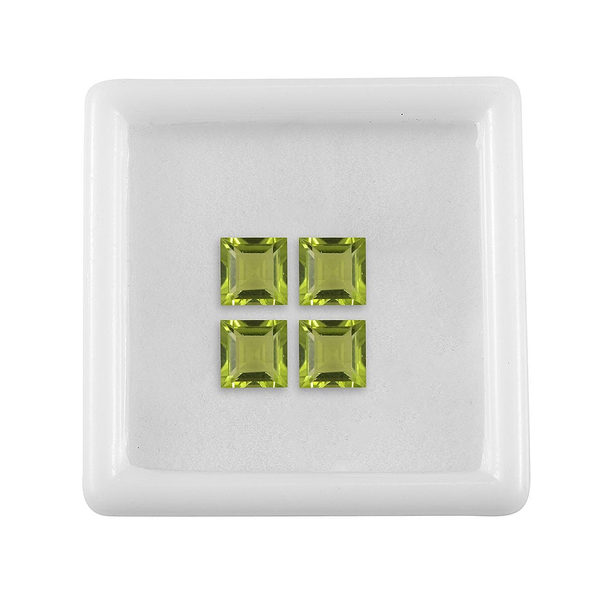 Set of 4 A Peridot Loose Gemstones in Square Shape (6mm) 3.65 ct. 8025934 3