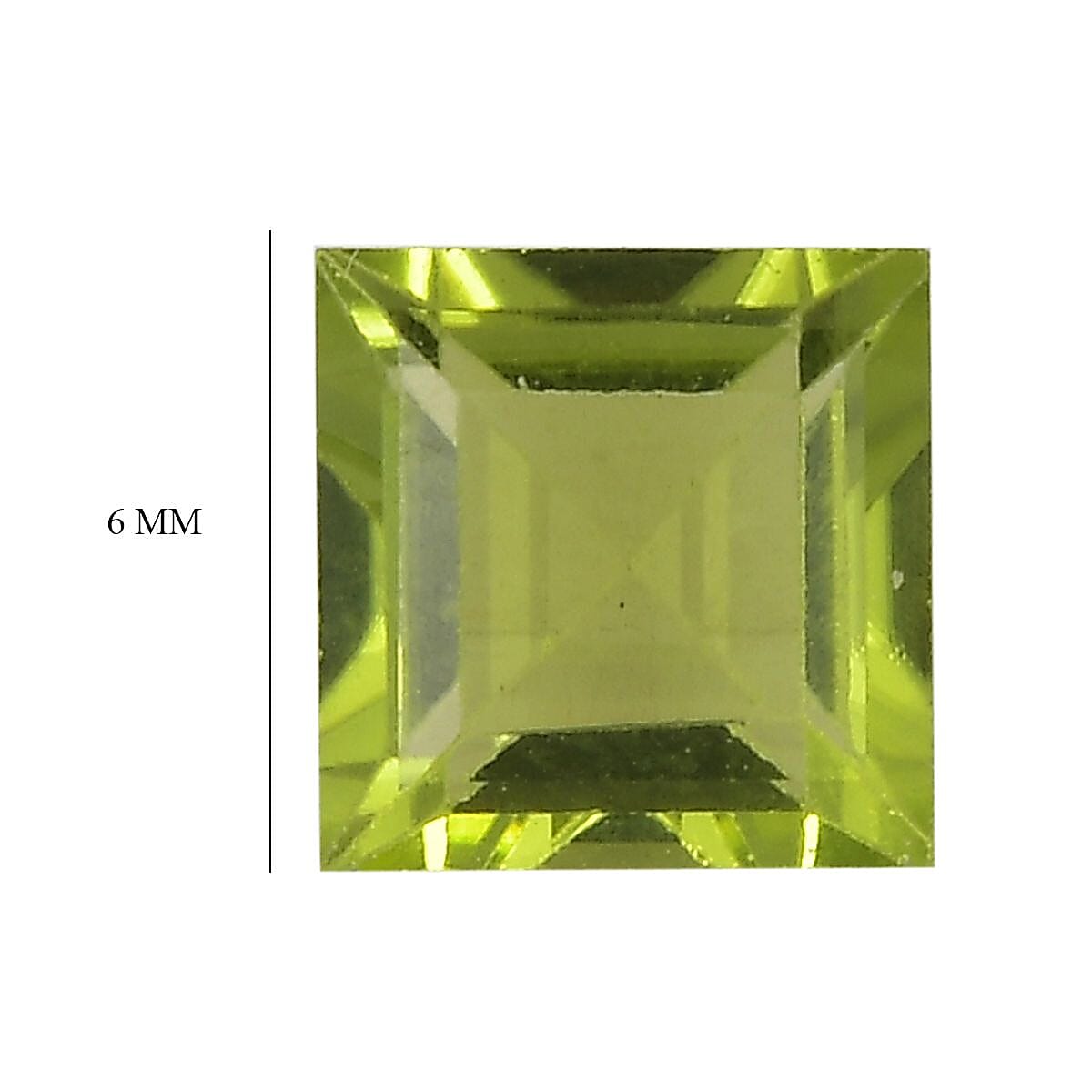 Set of 4 A Peridot Loose Gemstones in Square Shape (6mm) 3.65 ct. 8025934 4