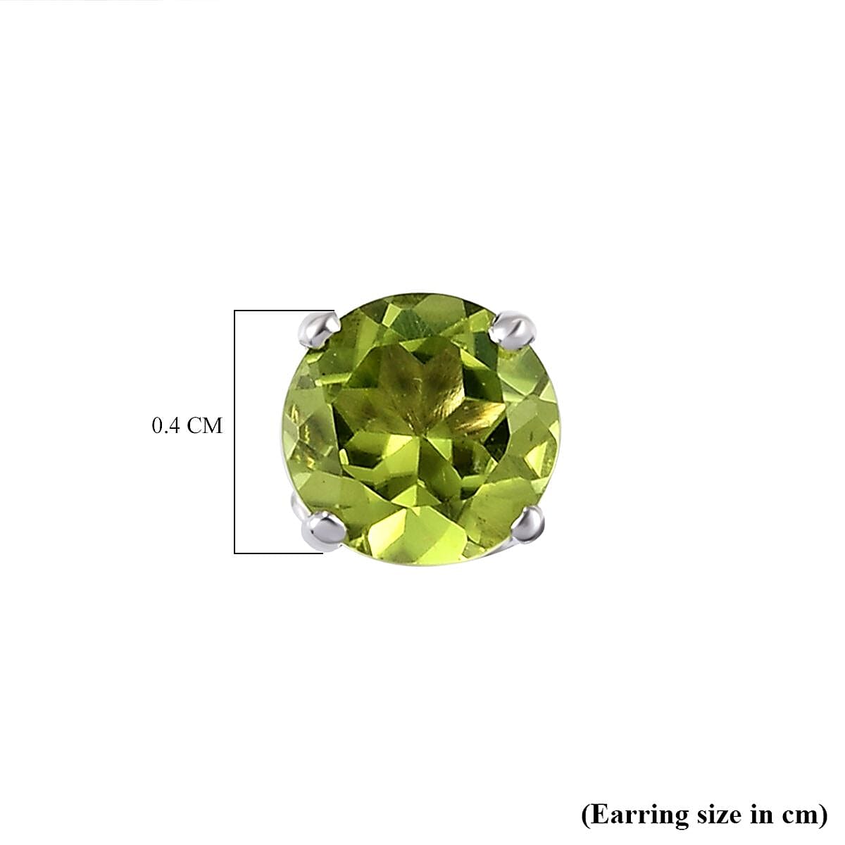 Peridot 2 Stone Push Post Earrings in Platinum Plated Sterling Silver 1.39 ct  1.394  Ct. 3815280 5
