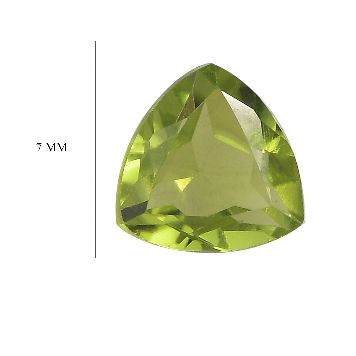 A Peridot Loose Gemstone in Trillion Shape (7mm) 1 ct. 8025925 4