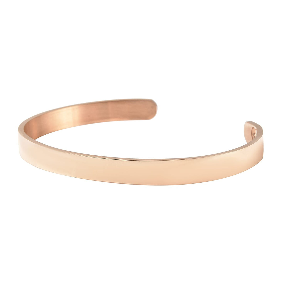 Personalised Carved Heart Cuff Bangle in Rose Gold Tone 6339673 2