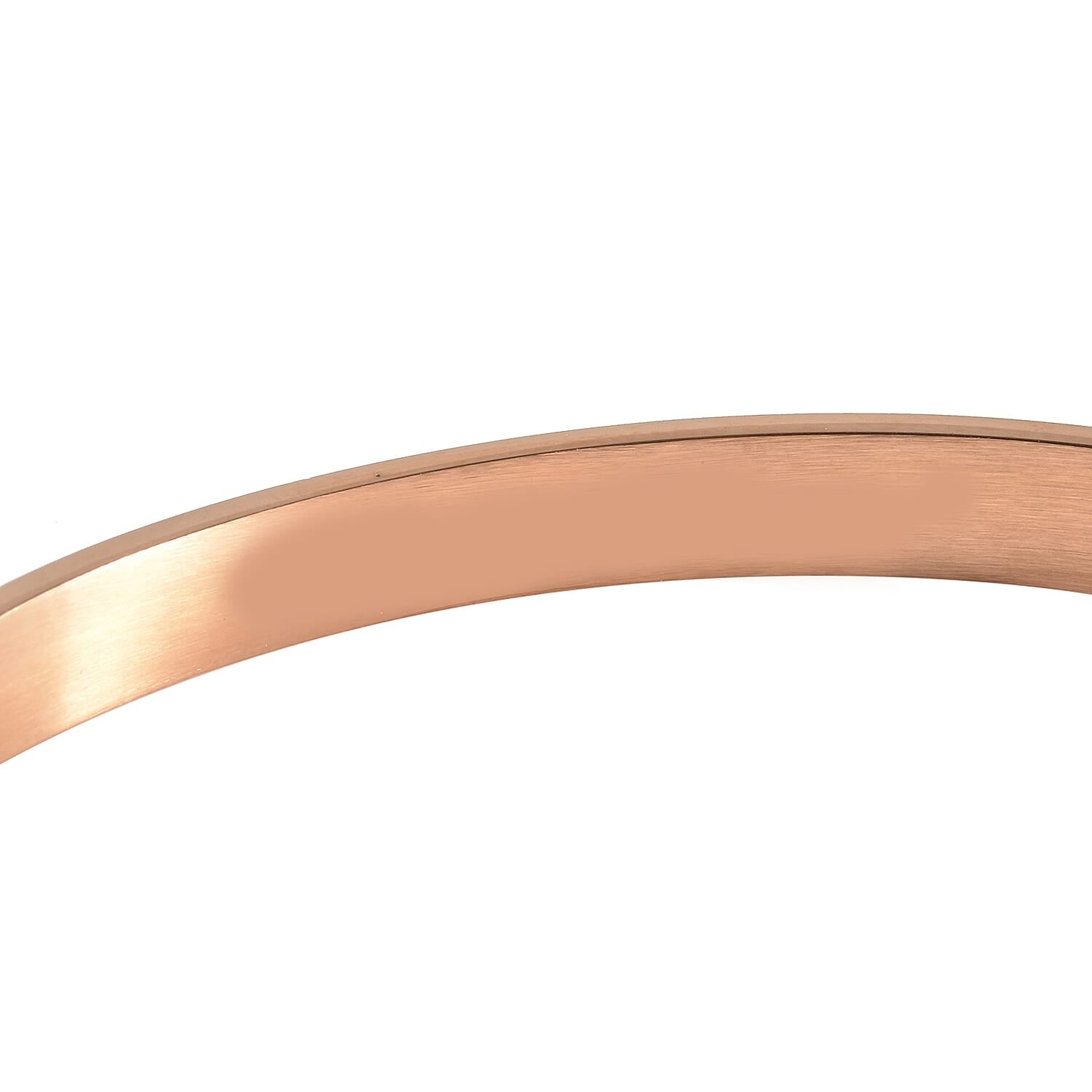 Personalised Carved Heart Cuff Bangle in Rose Gold Tone 6339673 3