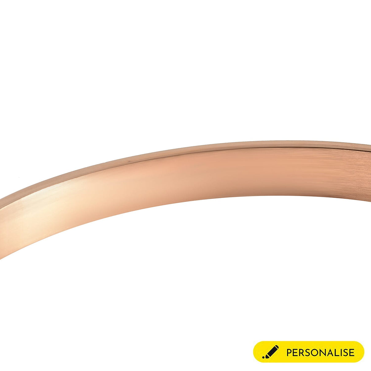 Personalised Carved Heart Cuff Bangle in Rose Gold Tone 6339673 4
