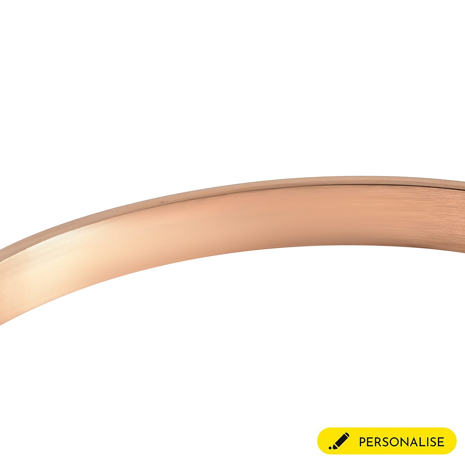 Personalised Carved Heart Cuff Bangle in Rose Gold Tone 6339673 4