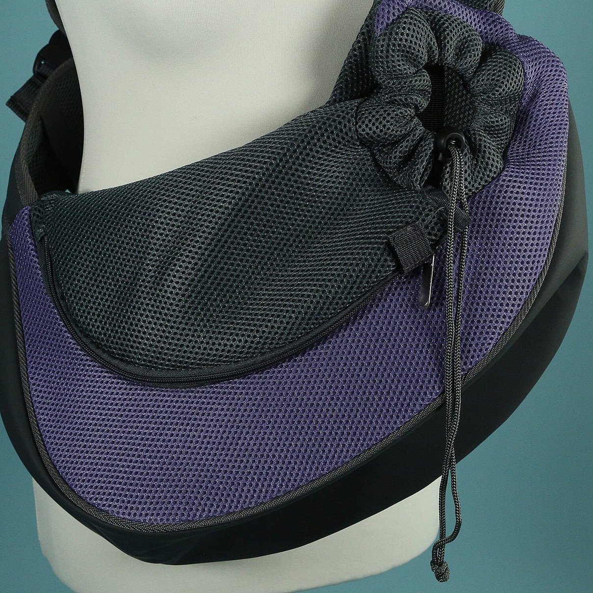 Pet Bag with Shoulder Strap Carrier Shoulder Bag Adjustable Strap Tote Bag with Front Pocket Safety Belt Outdoor Travel Puppy Carrier for Daily Use - Grey and Purple 6003877 1