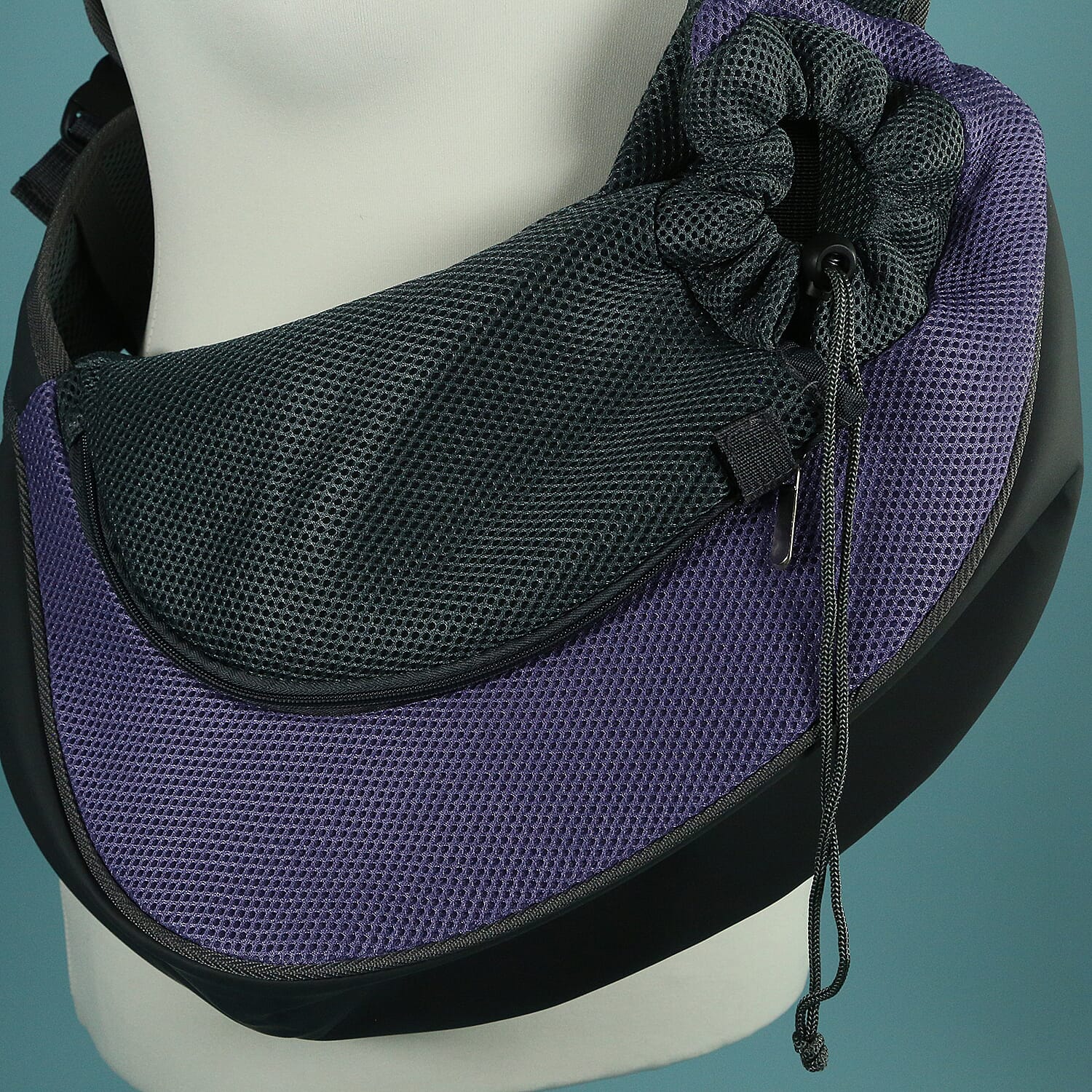 Pet Bag with Shoulder Strap Carrier Shoulder Bag Adjustable Strap Tote Bag with Front Pocket Safety Belt Outdoor Travel Puppy Carrier for Daily Use - Grey and Purple 6003877 1