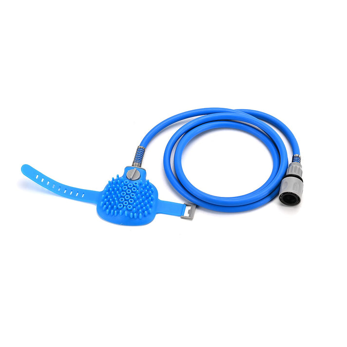 Pet Bathing Massaging Tool with Adjustable Spray Nozzle - Tap or Hose Connections (Size - 220cm) - Blue 7965044 2