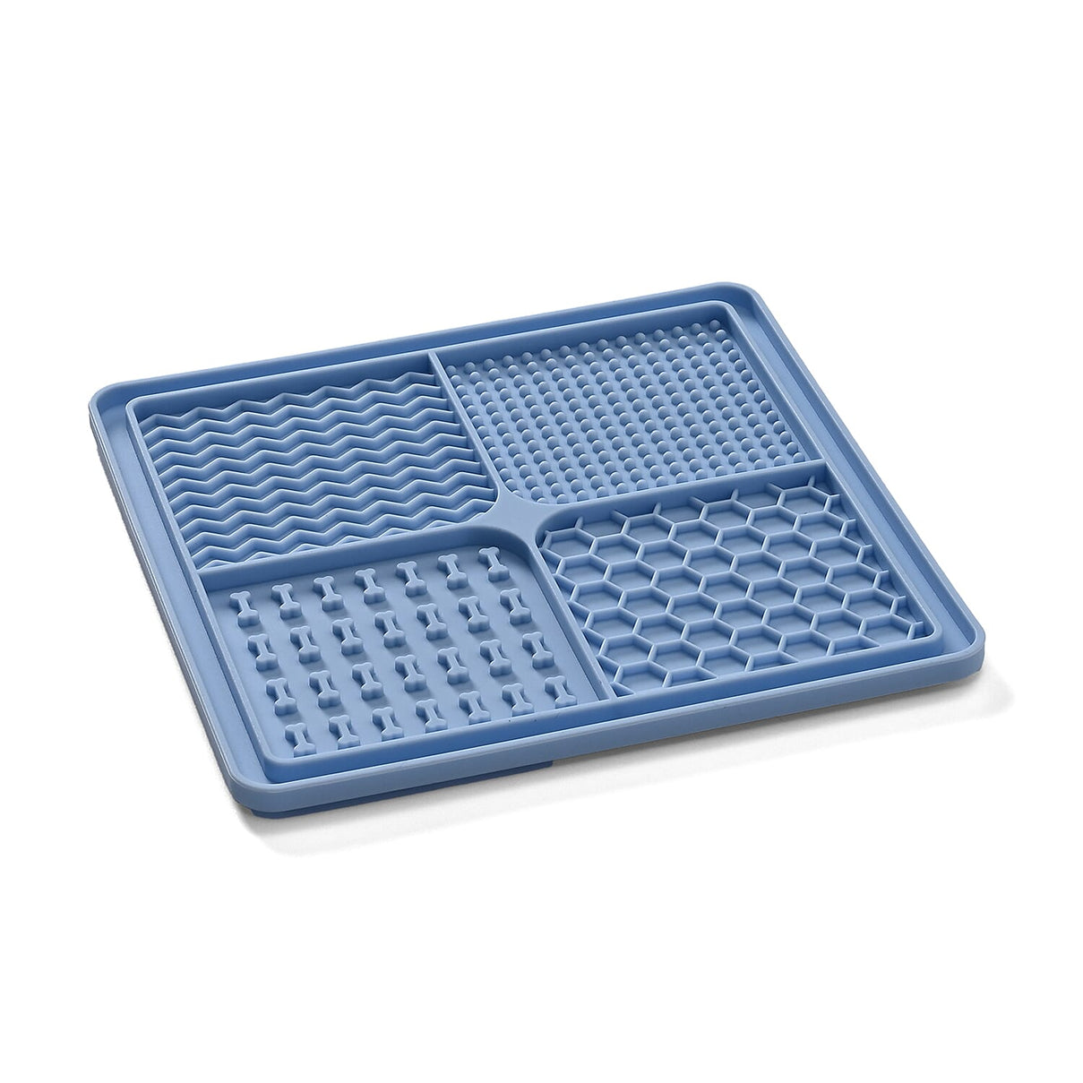 Set of 2 Food-Grade Silicone Licking Mats for Dogs - Blue and Grey 8099985 2