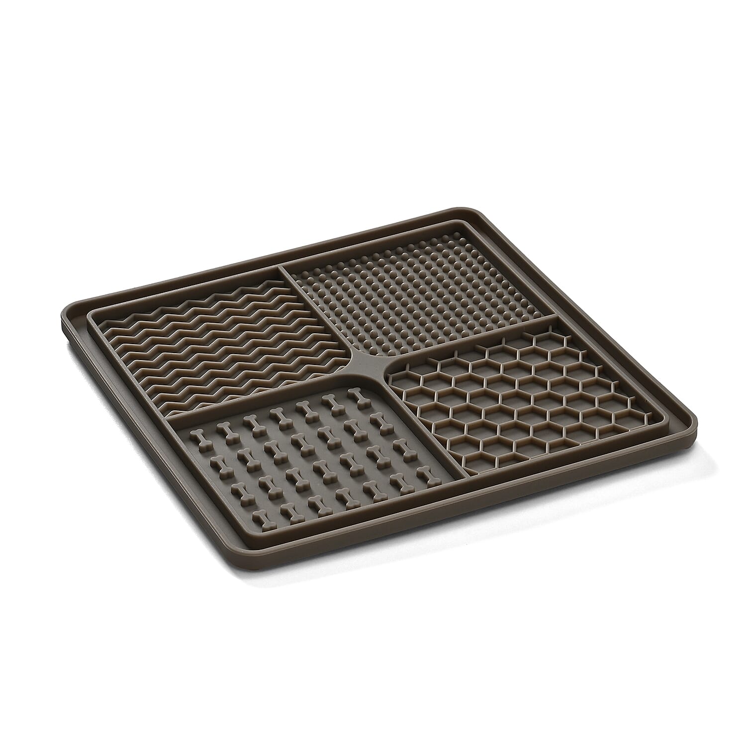 Set of 2 Food-Grade Silicone Licking Mats for Dogs - Blue and Grey 8099985 5