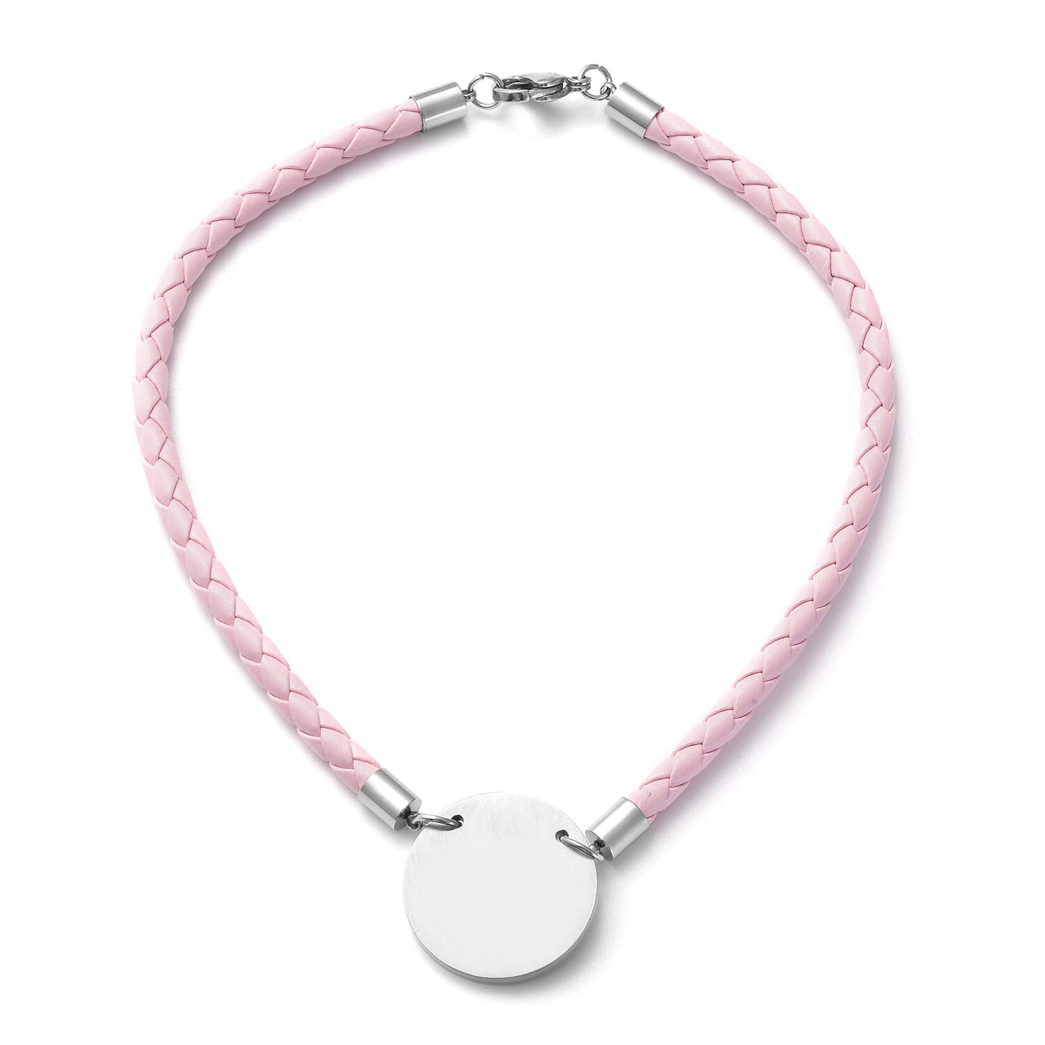Pet Collar Necklace with Round Charm Size 10 in Silver Tone 6500918 0