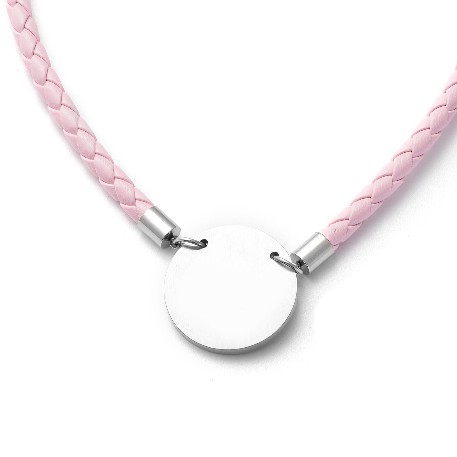 Pet Collar Necklace with Round Charm Size 10 in Silver Tone 6500918 2