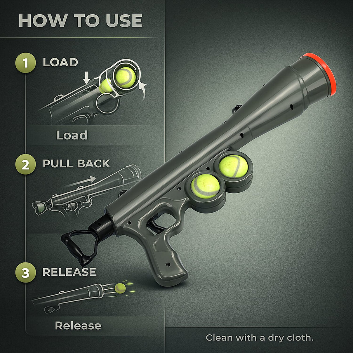 Pet Fire Gun Tennis Ball Launcher 7747818 3
