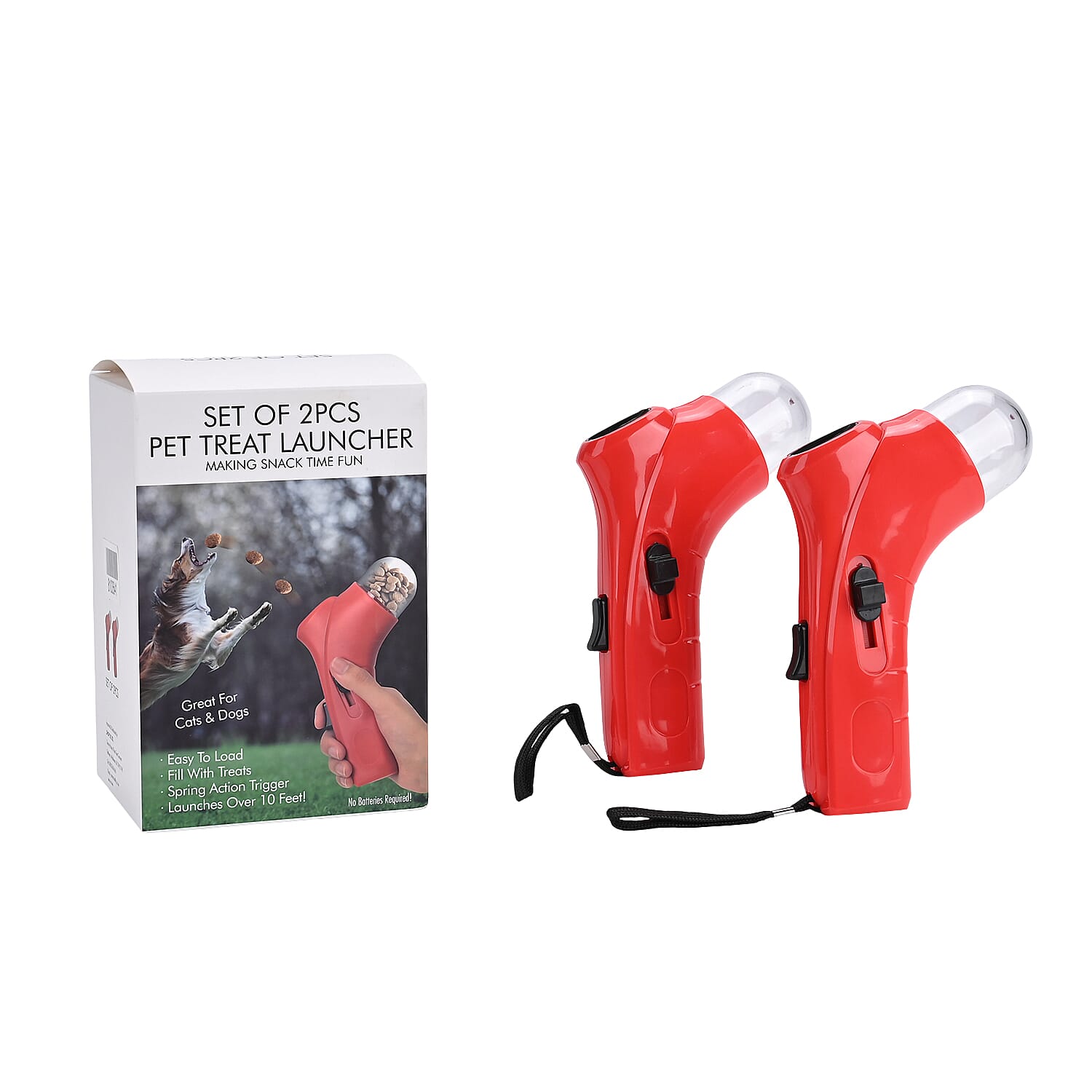 Set of 2 Pet Treat Launchers - Red 8103641 0