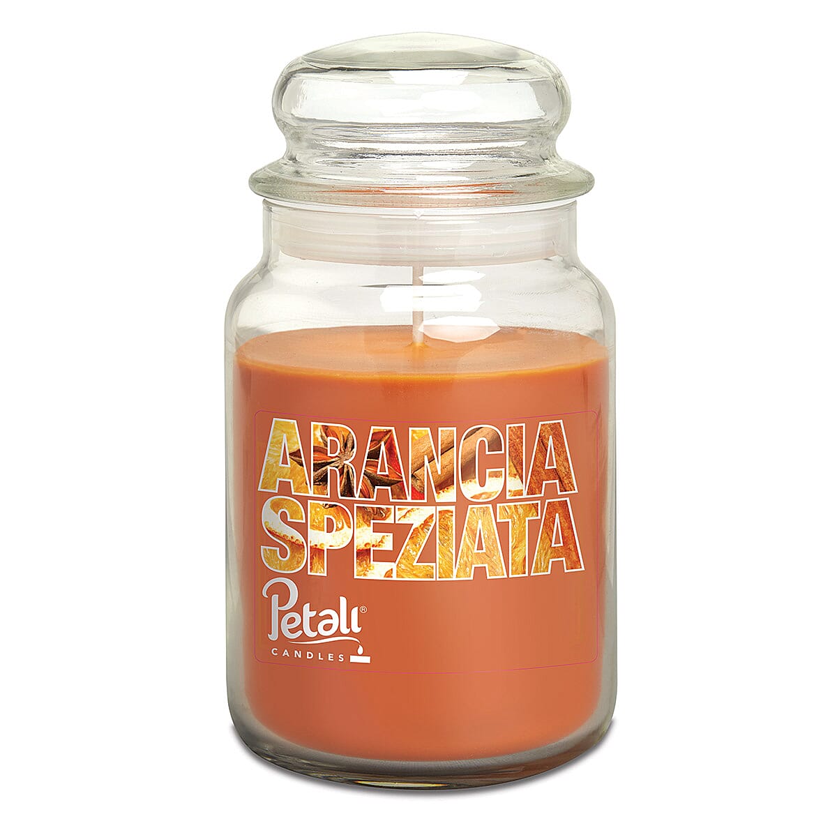Set of 3 Petali Large Jar Scented Candles - Caramelle, Frutti Rossi &amp; Arancia Speziata 510G Each, Over 100 Hours Burn Time - Made in Italy 8114806 3