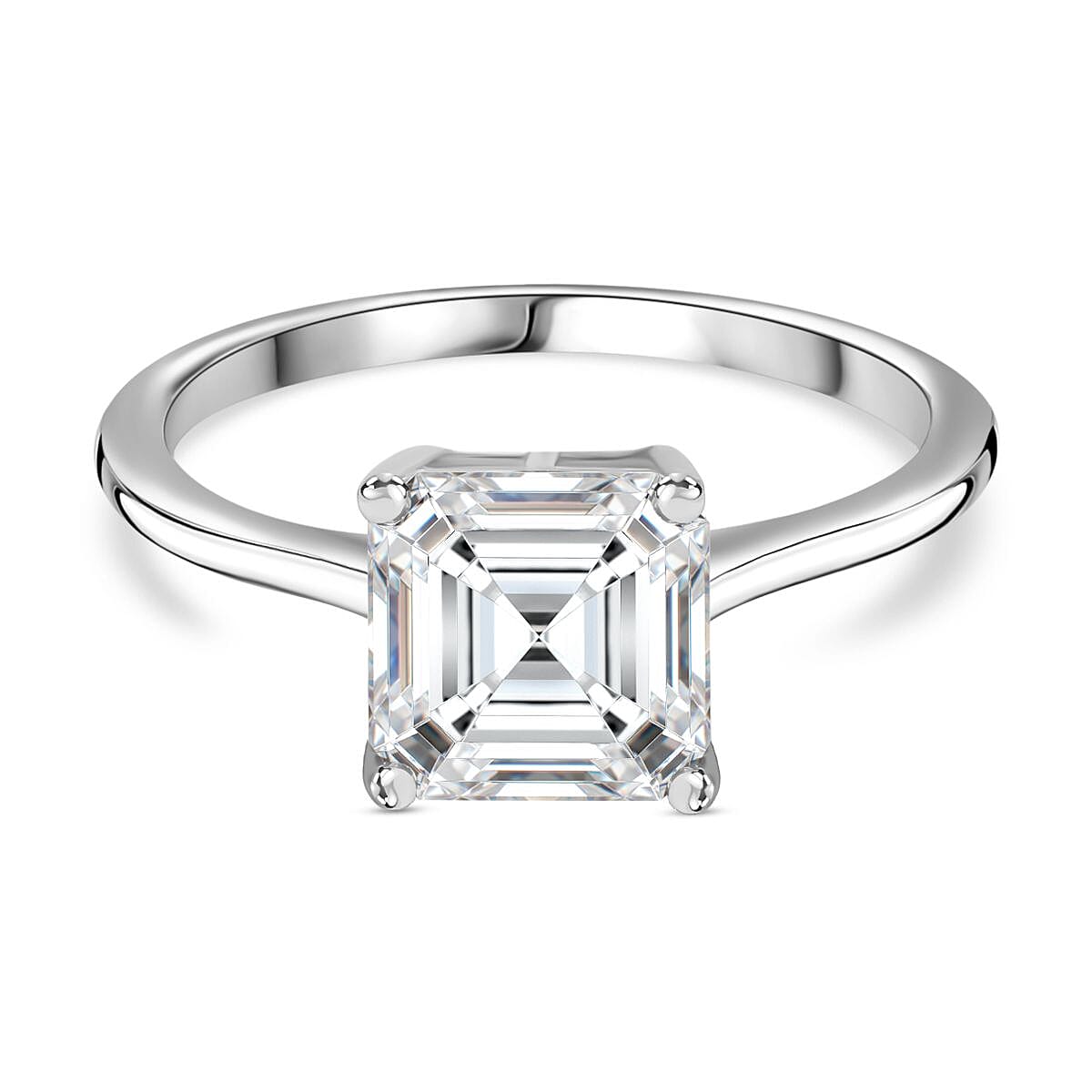 Petalite Solitaire Ring in Platinum Overlay Sterling Silver 1.34 Ct. 7746387 0