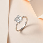 Petalite Solitaire Ring in Platinum Overlay Sterling Silver 1.34 Ct.