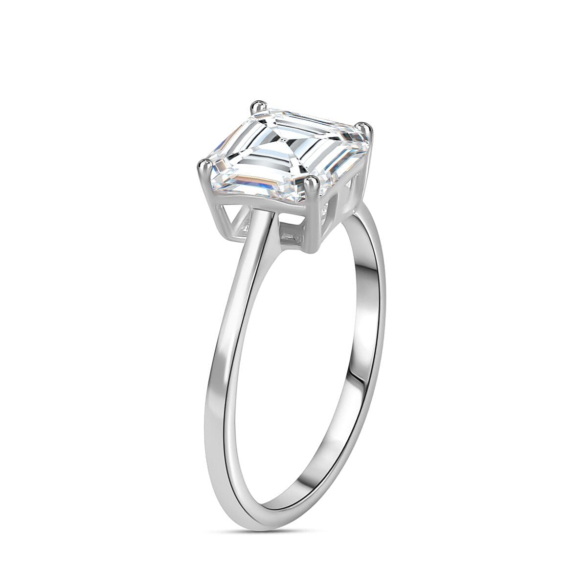 Petalite Solitaire Ring in Platinum Overlay Sterling Silver 1.34 Ct. 7746387 3