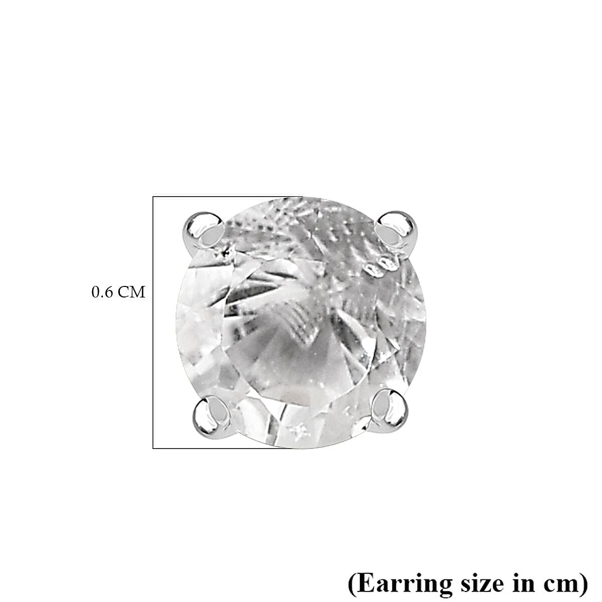 One Time Closeout - Petalite Solitaire Stud Earrings in Platinum Overlay Sterling Silver 7746426 5