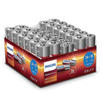40 PHILLIPS Batteries- 24x AA and 16x AAA - Power Alkaline with Long Life