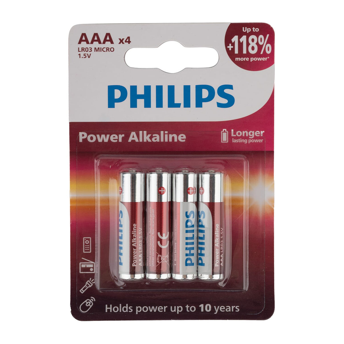Philips Power Alkaline AAA Batteries â€“ Pack of 4 7990676 0