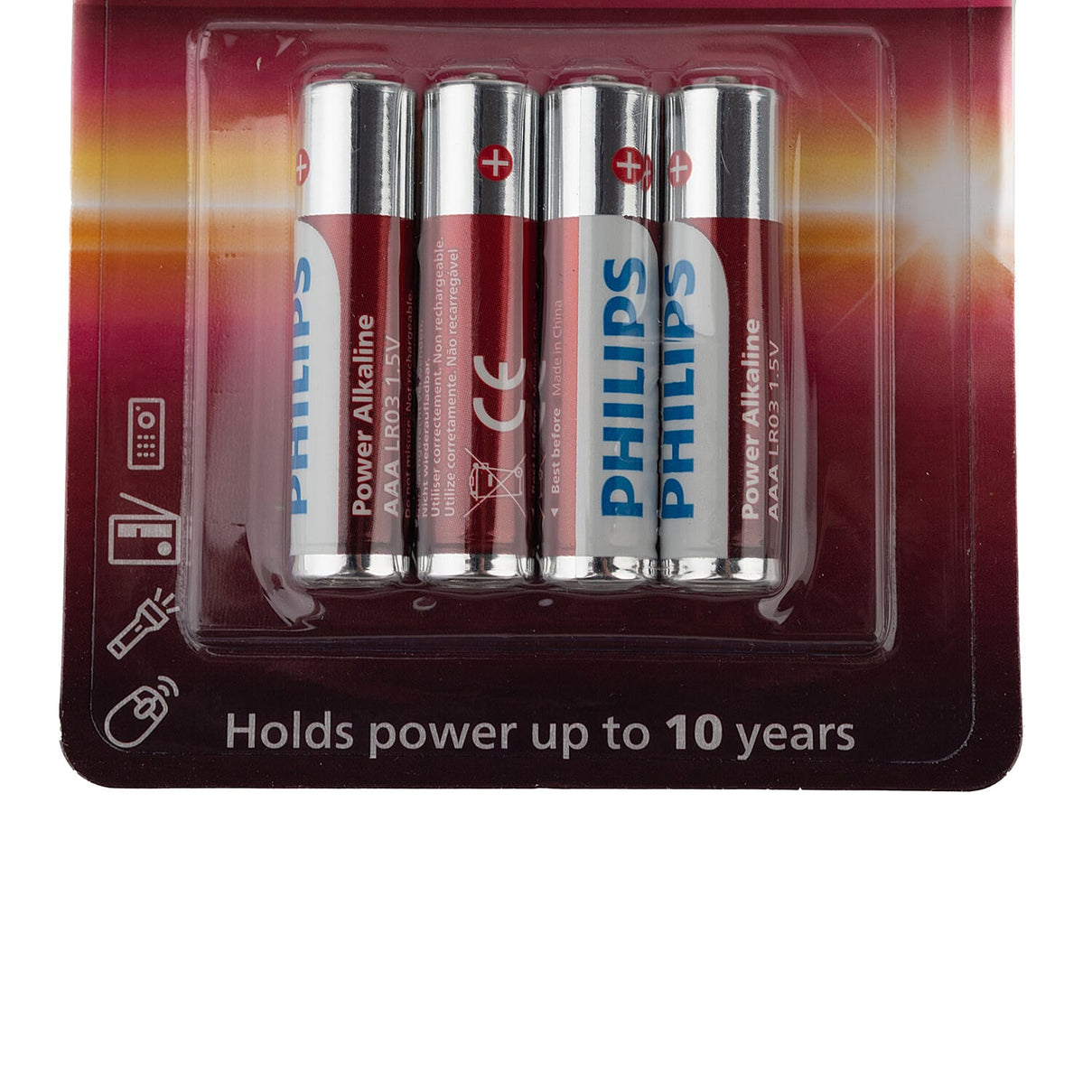 Philips Power Alkaline AAA Batteries â€“ Pack of 4 7990676 1