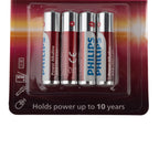 Philips - Pack of 4 Power Alkaline AAA Batteries