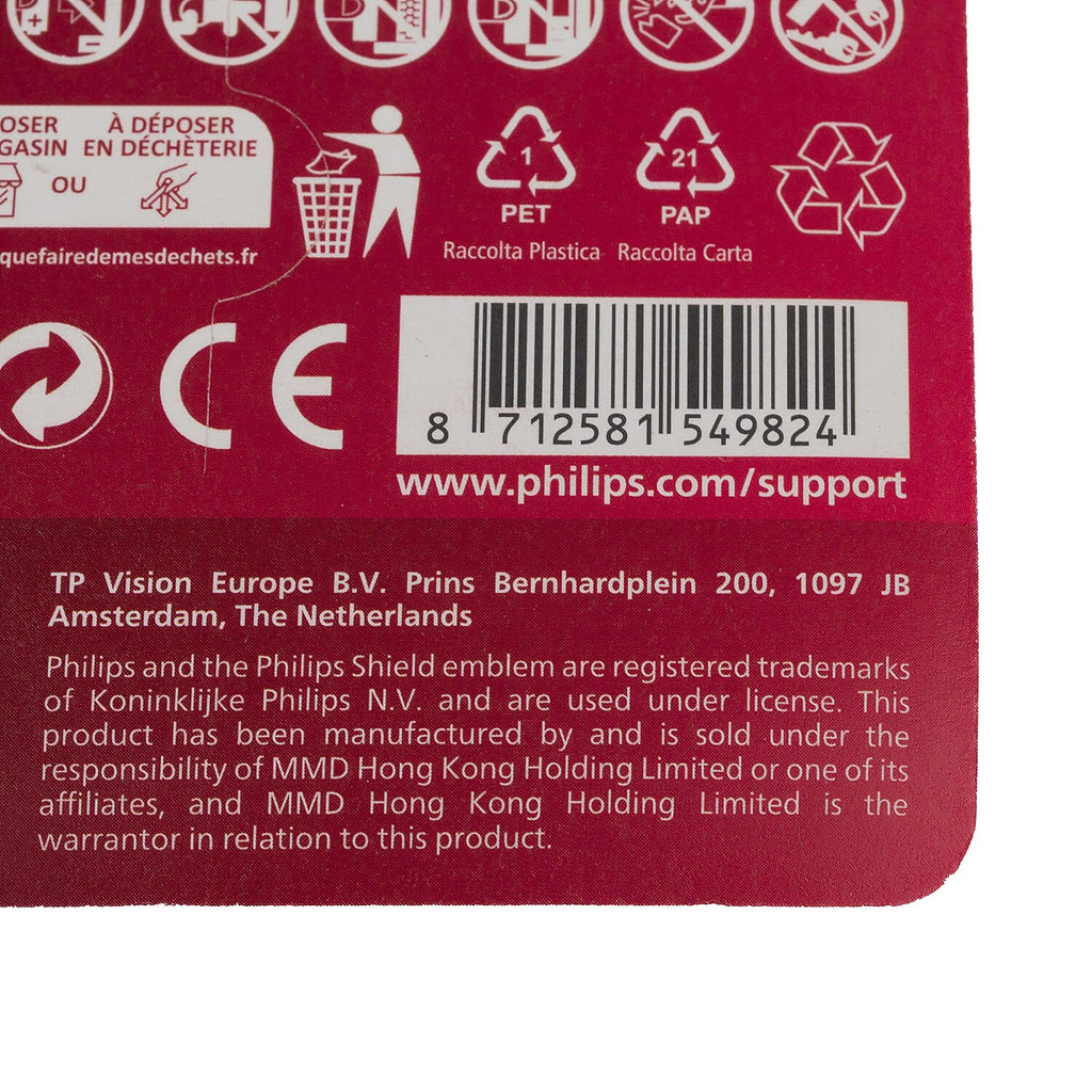 Philips - Pack of 4 Power Alkaline AAA Batteries