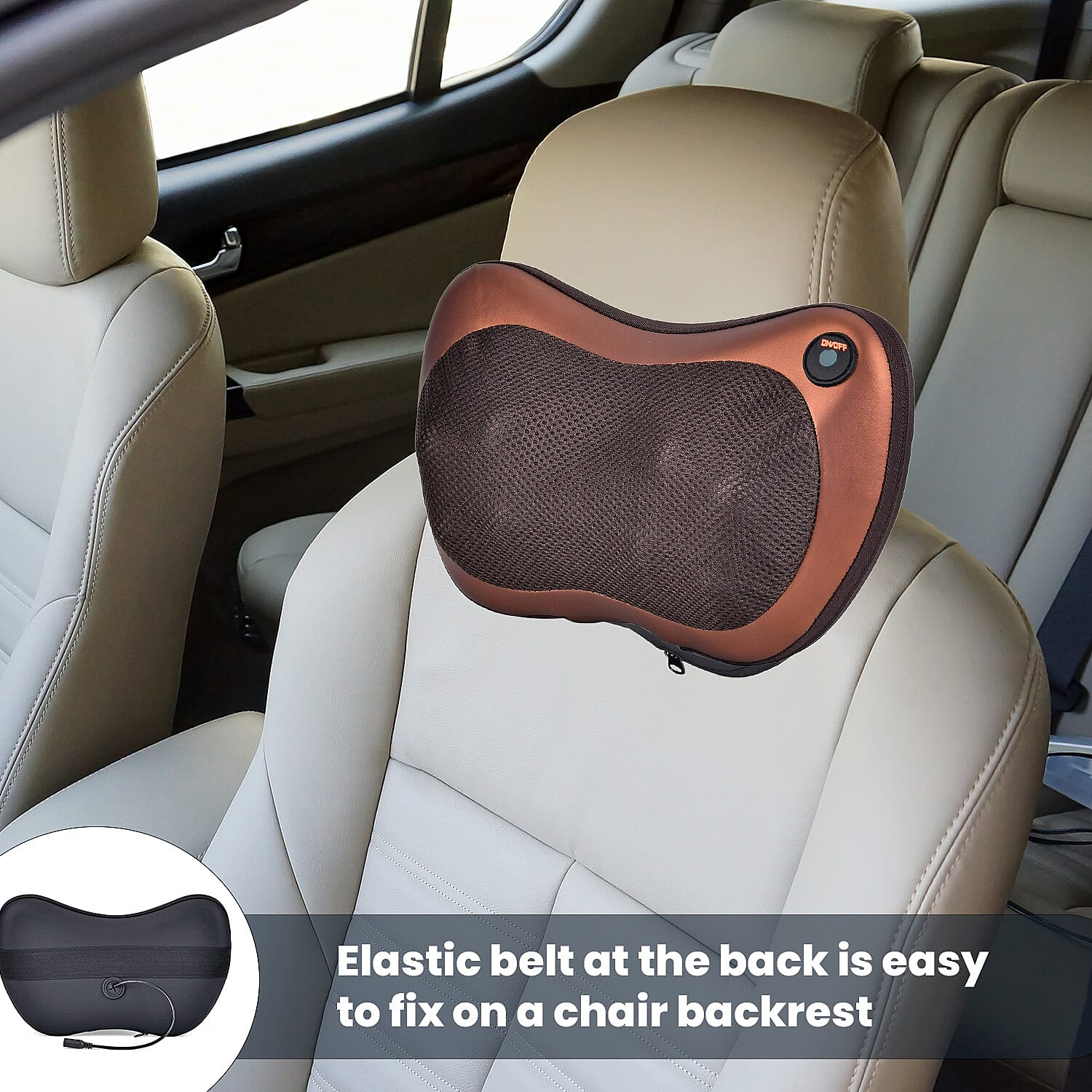Soul Smart Neck Shaitsu Massager with Car Adaptor (Size 31x11 cm) - Brown 7688775 6