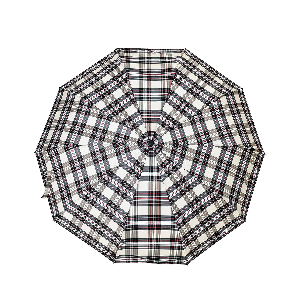 Auto Open - Close Folding Umbrella with Plaided Pattern - Yellow 7621739 1