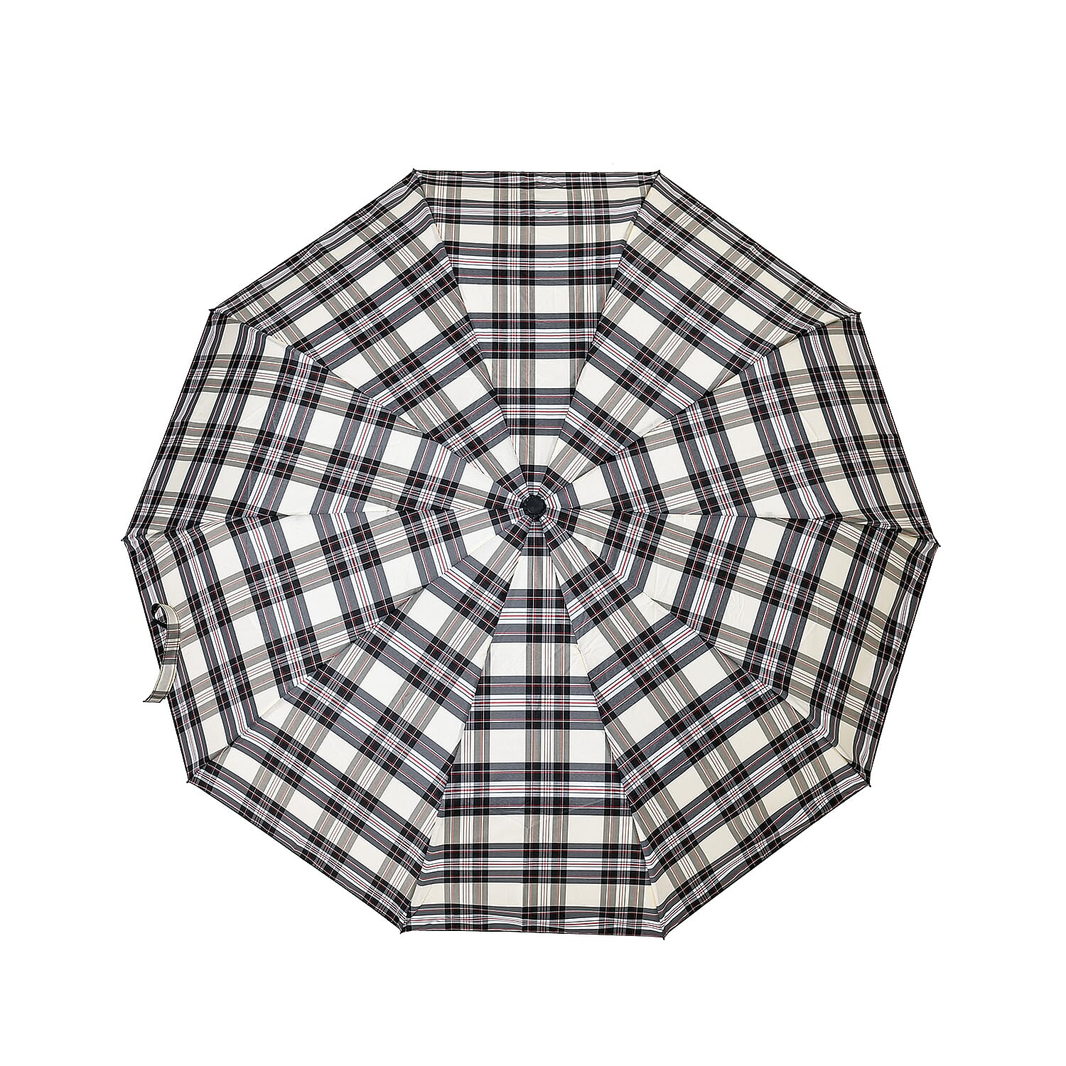 Auto Open - Close Folding Umbrella with Plaided Pattern - Yellow 7621739 1