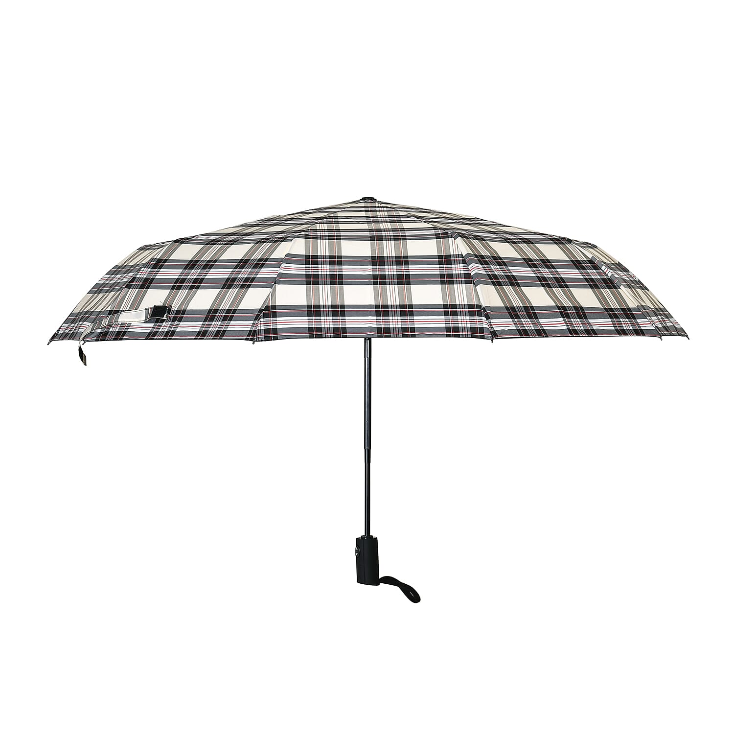 Auto Open - Close Folding Umbrella with Plaided Pattern - Yellow 7621739 2