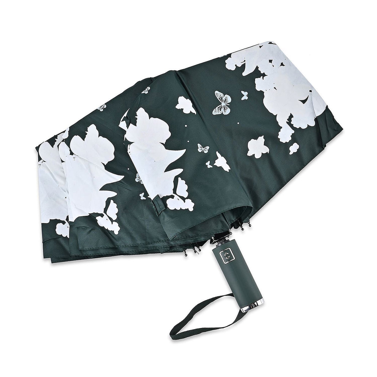 Auto Open &amp; Close Folding Floral Pattern Umbrella with Colour Change - Green 7622892 6