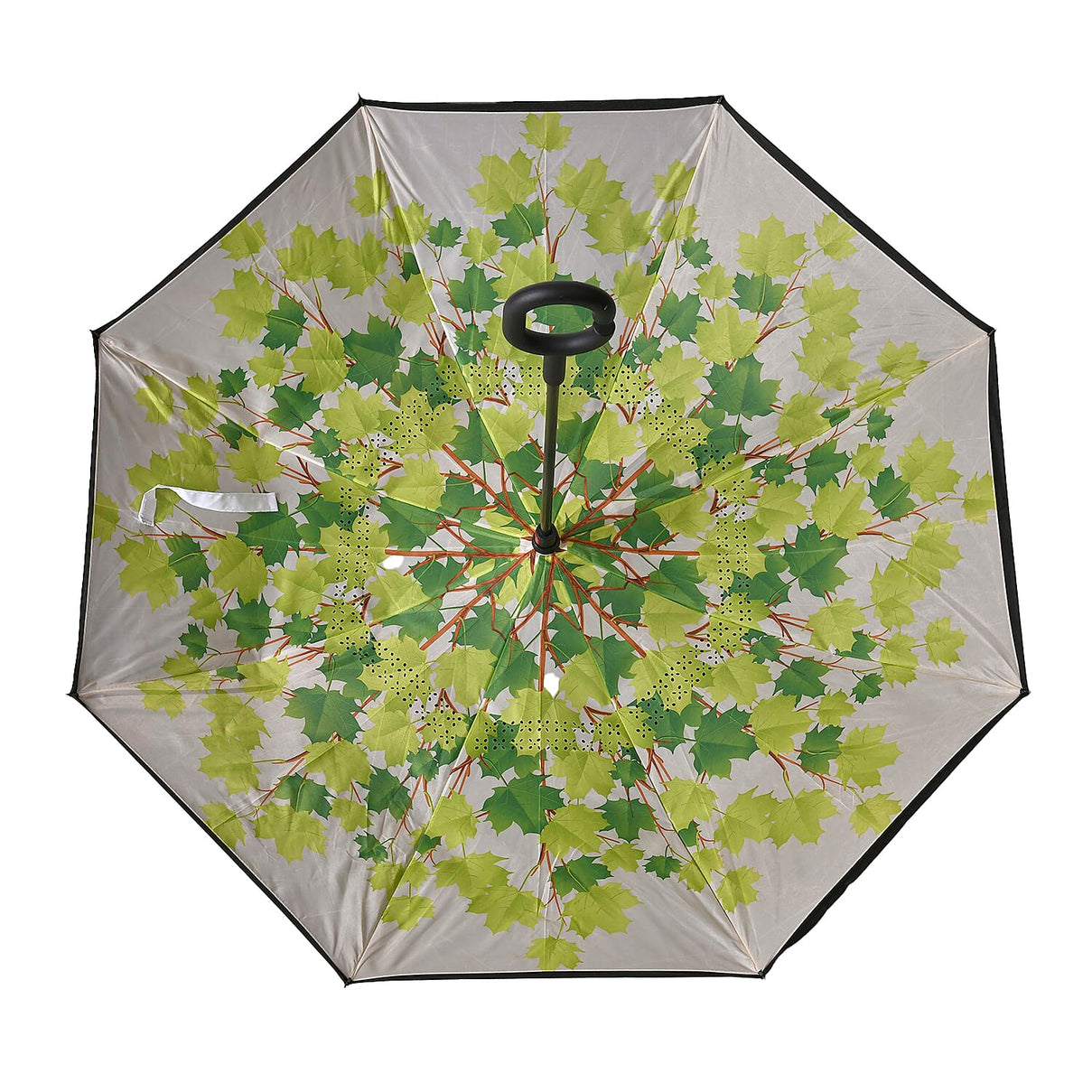 Inverted Umbrella, C Shape Handle Reverse Folding Umbrella, Anti-UV Windproof Travel Umbrella - Green 7685294 3