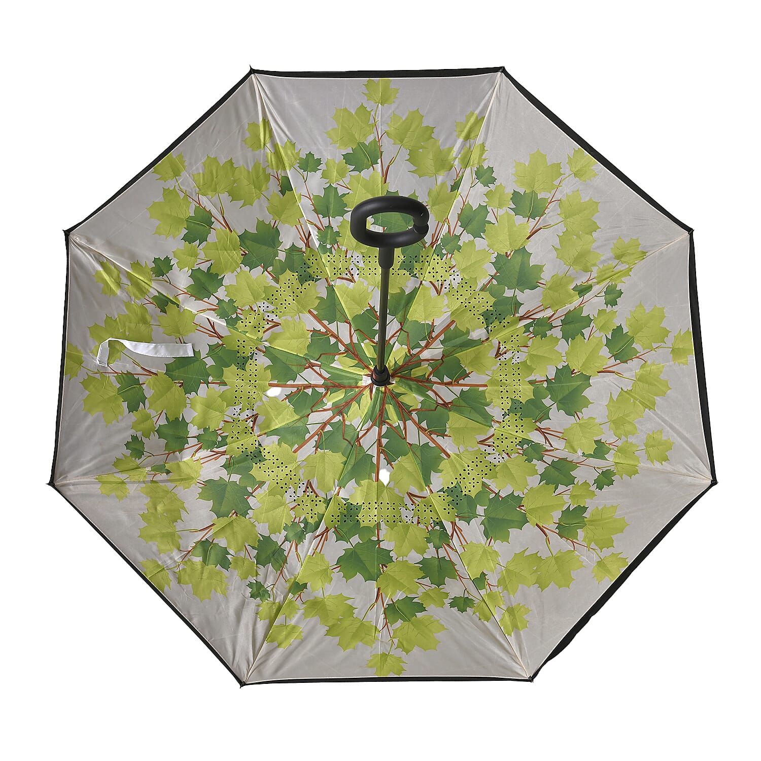 Inverted Umbrella, C Shape Handle Reverse Folding Umbrella, Anti-UV Windproof Travel Umbrella - Green 7685294 3