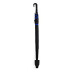 Auto-Open Stick Umbrella with Blue Border (97.5 cm) - Black